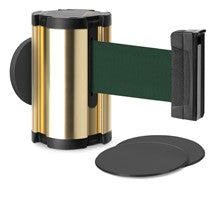 Gold Glass/Surface Mount Retractable Belt - Forest Green 10 ft