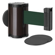 Statuary Bronze Glass/Surface Mount Retractable Belt - Forest Green 10 ft
