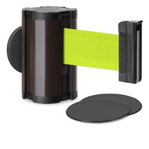 Statuary Bronze Glass/Surface Mount Retractable Belt - Fluorescent Yellow 10 ft