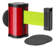 Torch Red Glass/Surface Mount Retractable Belt - Fluorescent Yellow 10 ft