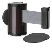 Statuary Bronze Glass/Surface Mount Retractable Belt - Gray 10 ft