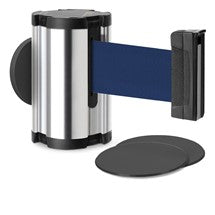 Chrome Glass/Surface Mount Retractable Belt - Marine Blue 10 ft