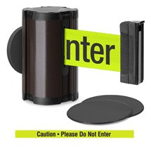 Statuary Bronze Glass/Surface Mount Retractable Belt - Caution / Please Do Not Enter 10 ft