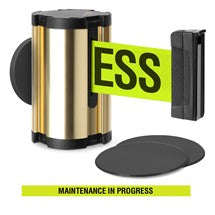 Gold Glass/Surface Mount Retractable Belt - Maintenance in Progress 10 ft