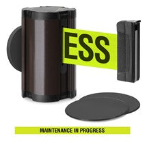 Statuary Bronze Glass/Surface Mount Retractable Belt - Maintenance in Progress 10 ft