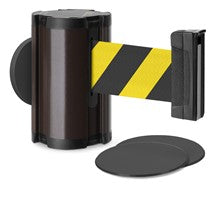 Statuary Bronze Glass/Surface Mount Retractable Belt - Safety Stripe 10 ft