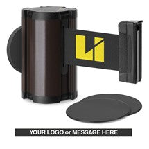 Statuary Bronze Glass/Surface Mount Retractable Belt - Custom Printing 10 ft