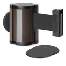 Statuary Bronze Glass/Surface Mount Retractable Belt - Black 15 ft