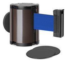 Statuary Bronze Glass/Surface Mount Retractable Belt - Blue 15 ft