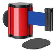 Torch Red Glass/Surface Mount Retractable Belt - Blue 15 ft