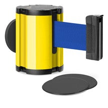 Yellow Glass/Surface Mount Retractable Belt - Blue 15 ft