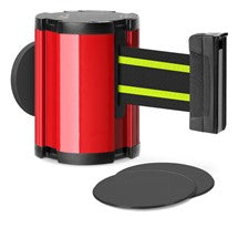 Torch Red Glass/Surface Mount Retractable Belt - Black/Yellow 15 ft