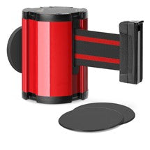 Torch Red Glass/Surface Mount Retractable Belt - Black/Red 15 ft