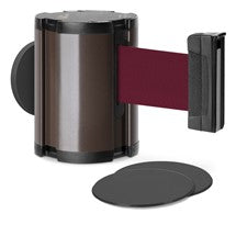 Statuary Bronze Glass/Surface Mount Retractable Belt - Burgundy 15 ft