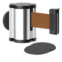 Chrome Glass/Surface Mount Retractable Belt - Bronze 15 ft