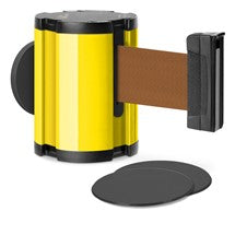 Yellow Glass/Surface Mount Retractable Belt - Bronze 15 ft