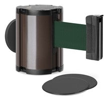Statuary Bronze Glass/Surface Mount Retractable Belt - Forest Green 15 ft