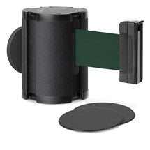 Wrinkle Black Glass/Surface Mount Retractable Belt - Forest Green 15 ft