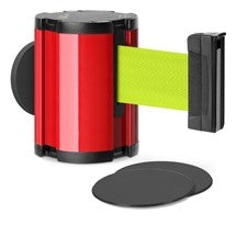 Torch Red Glass/Surface Mount Retractable Belt - Fluorescent Yellow 15 ft