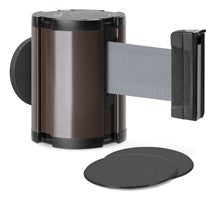 Statuary Bronze Glass/Surface Mount Retractable Belt - Gray 15 ft