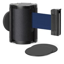 Wrinkle Black Glass/Surface Mount Retractable Belt - Marine Blue 15 ft