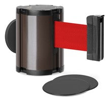 Statuary Bronze Glass/Surface Mount Retractable Belt - Red 15 ft