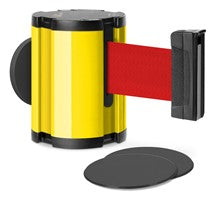 Yellow Glass/Surface Mount Retractable Belt - Red 15 ft