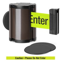 Statuary Bronze Glass/Surface Mount Retractable Belt - Caution / Please Do Not Enter 15 ft