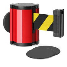Torch Red Glass/Surface Mount Retractable Belt - Safety Stripe 15 ft