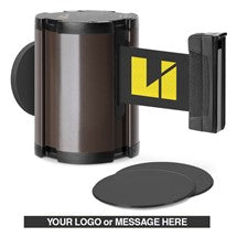 Statuary Bronze Glass/Surface Mount Retractable Belt - Custom Printing 15 ft