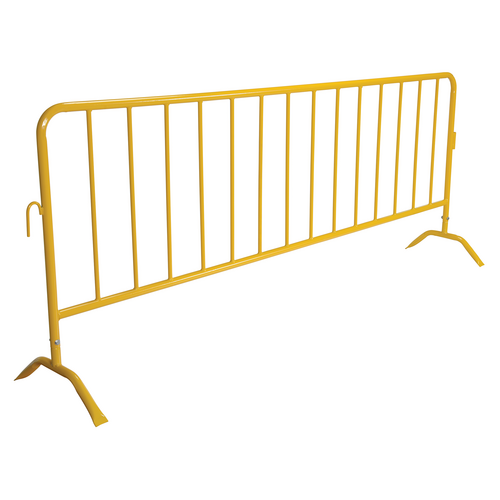 Steel Crowd Control Interlocking Barrier with Curved Feet 101-3/16 In.