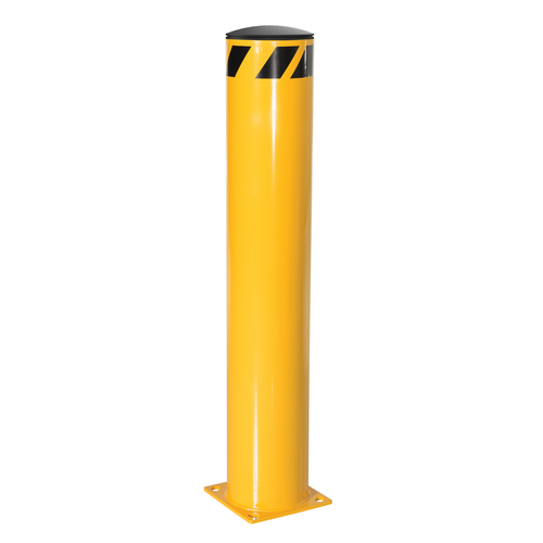 Steel Pipe Safety Bollard 48 In. x 8-1/2 In. - Base Plate Mounted