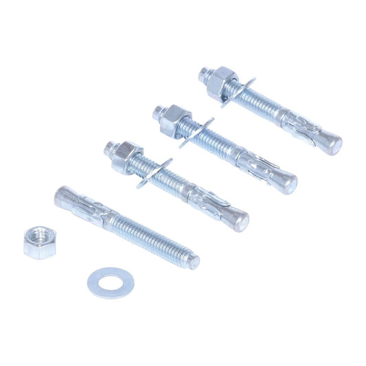 Steel Pipe Bollard Anchor Bolts 4 Pack 3/8 In. x 3 In. for Concrete