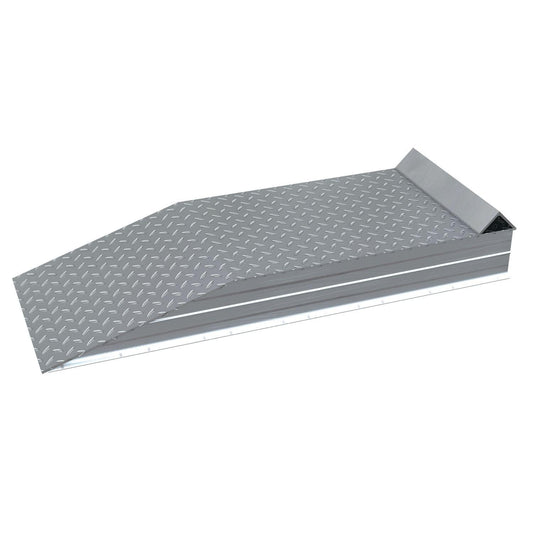 Aluminum Tread Plate Wheel Risers with Roll-Off Guard