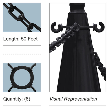 Cone Chain Connector Kit with Plastic Chain