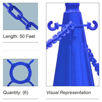 Cone Chain Connector Kit with Plastic Chain