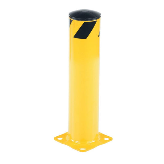 Steel Pipe Safety Bollard 24 In. x 5-1/2 In. - Base Plate Mounted