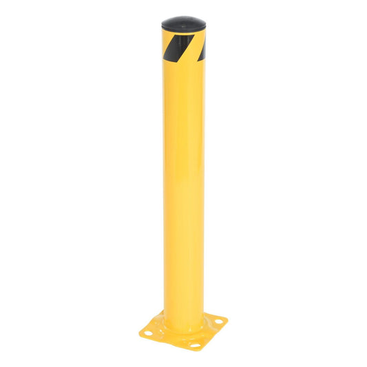 Steel Pipe Safety Bollard 36 In. x 4-1/2 In. - Base Plate Mounted