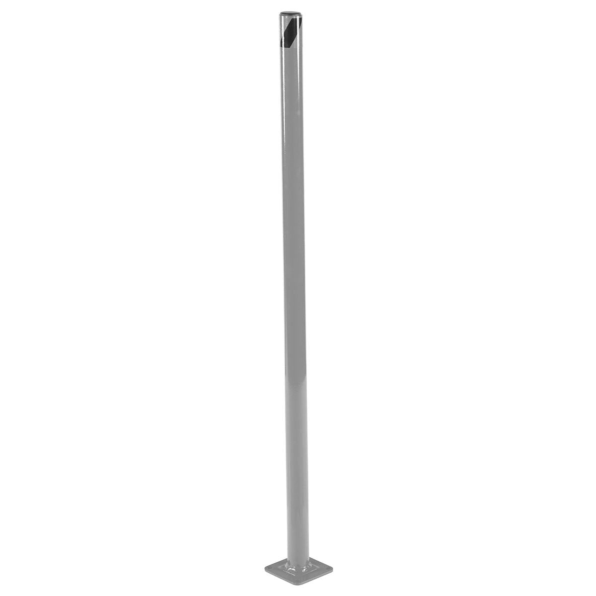 Steel Pipe Safety Bollard 42 In. x 1-3/4 In. - Base Plate Mounted