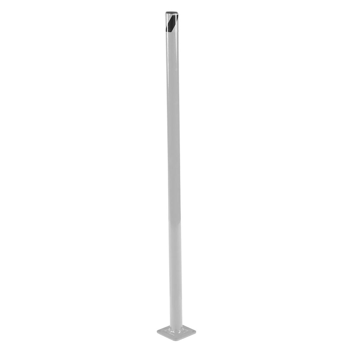 Steel Pipe Safety Bollard 42 In. x 1-3/4 In. - Base Plate Mounted
