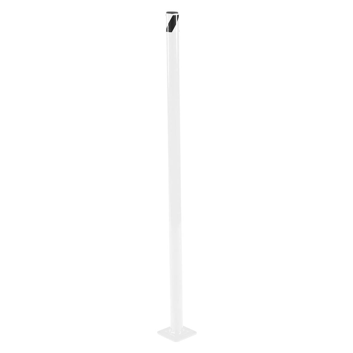 Steel Pipe Safety Bollard 42 In. x 1-3/4 In. - Base Plate Mounted