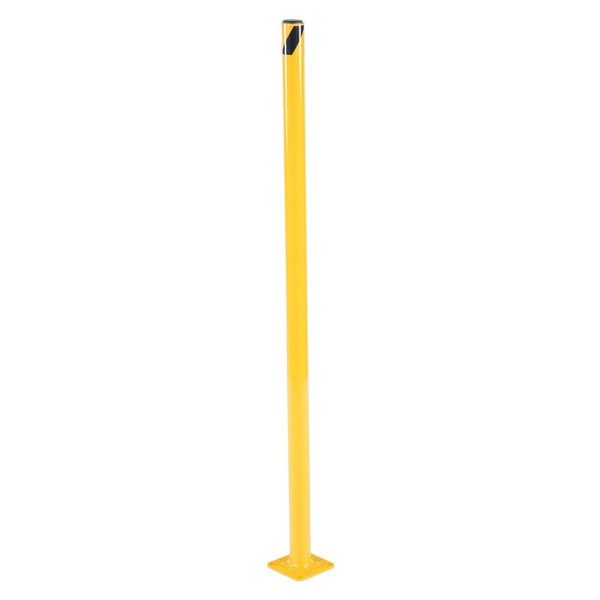 Steel Pipe Safety Bollard 42 In. x 1-3/4 In. - Base Plate Mounted