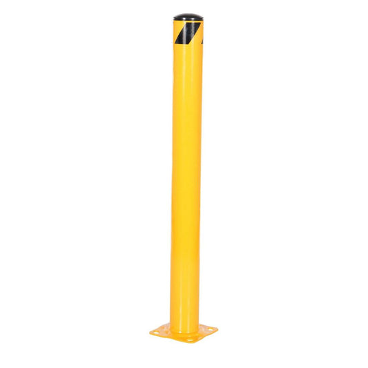Steel Pipe Safety Bollard 42 In. x 4-1/2 In. - Base Plate Mounted