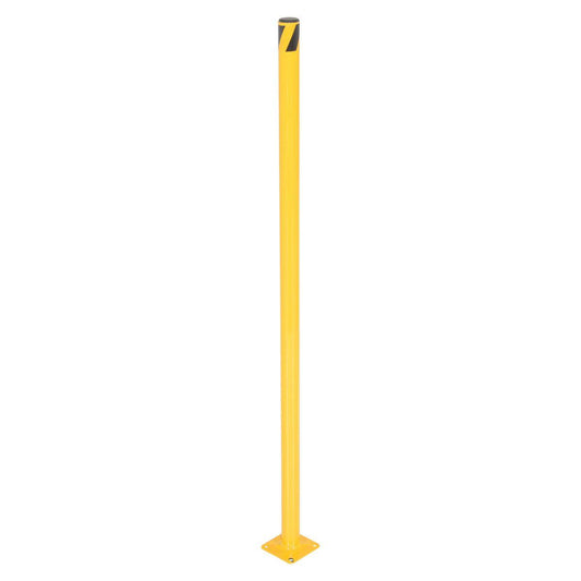 Steel Pipe Safety Bollard 48 In. x 1-3/4 In. - Base Plate Mounted