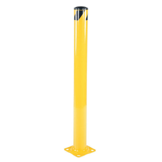 Steel Pipe Safety Bollard 48 In. x 4-1/2 In. - Base Plate Mounted