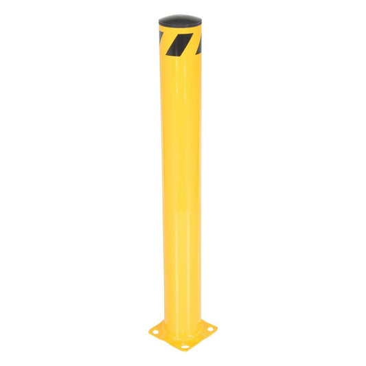 Steel Pipe Safety Bollard 48 In. x 5-1/2 In. - Base Plate Mounted