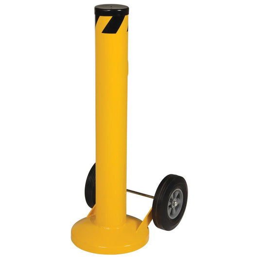 Movable Bollards – 42" H x 5-1/2" Dia. with Moldon-Rubber Wheels