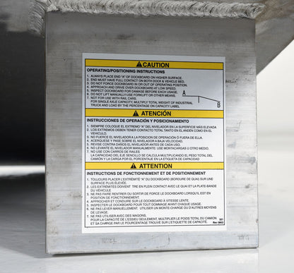 Aluminum Truck Dockboard - Welded Aluminum Curbs