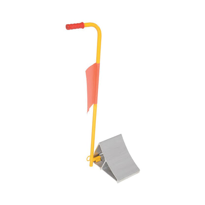 Aluminum Ergo-Handle Wheel Chock with Handle and Flag