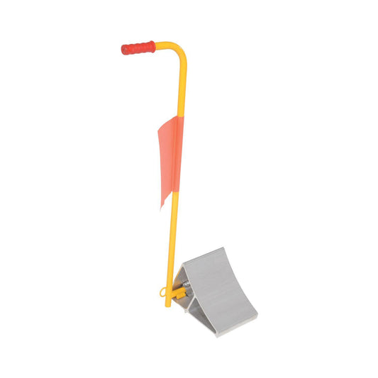 Aluminum Ergo-Handle Wheel Chock with Handle and Flag